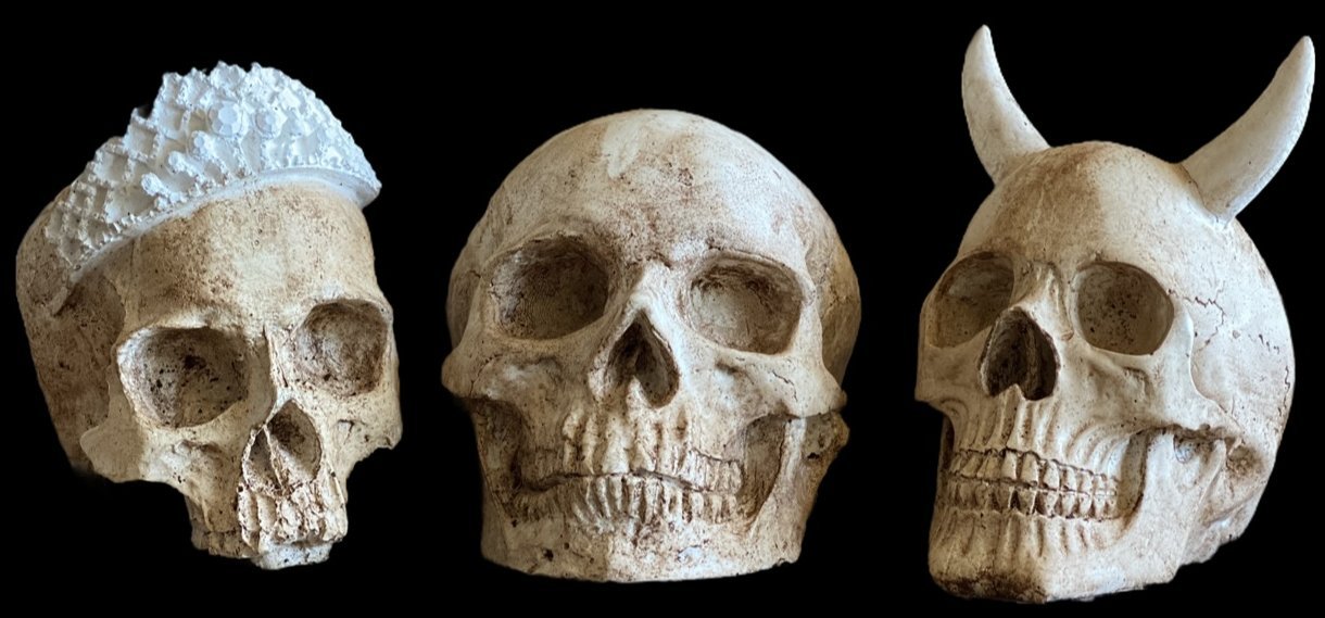 Silicone Skull Molds. Case resin, Concrete or Plaster of Paris