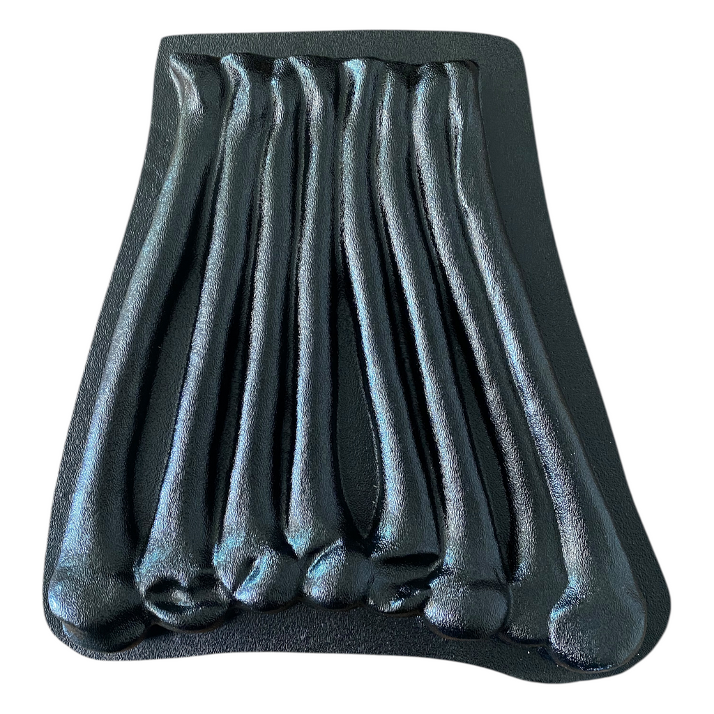 Ossuary ABS 4-piece mold set by Pacific Mold Design showing skull and crossbones panel designs and rack of bones panel designs for casting bone church style concrete wall installations