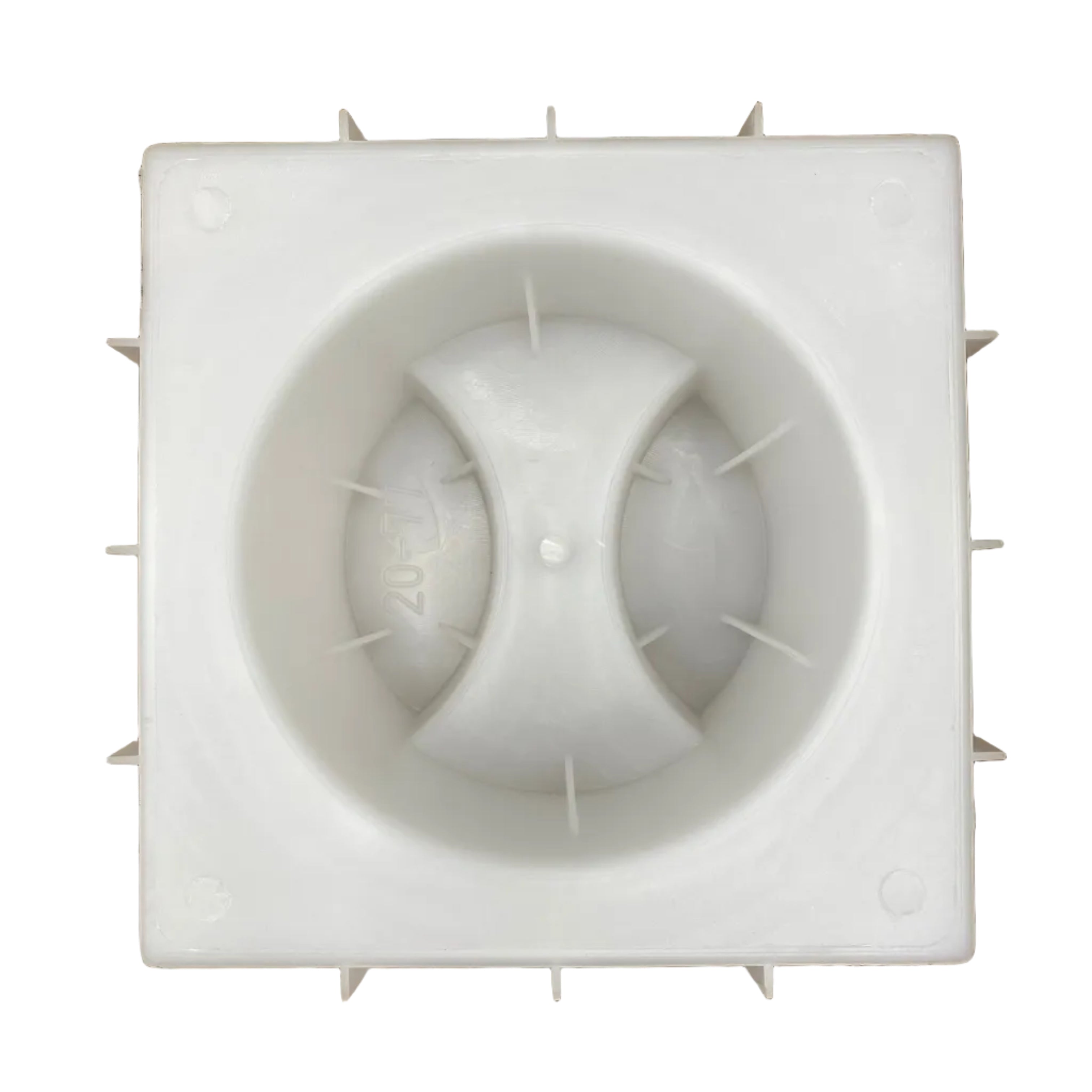 Sphere 2 breeze block mold by Pacific Mold Design showing cast concrete block with wide circular openings designed for maximum light transmission in modern coastal and minimalist garden walls