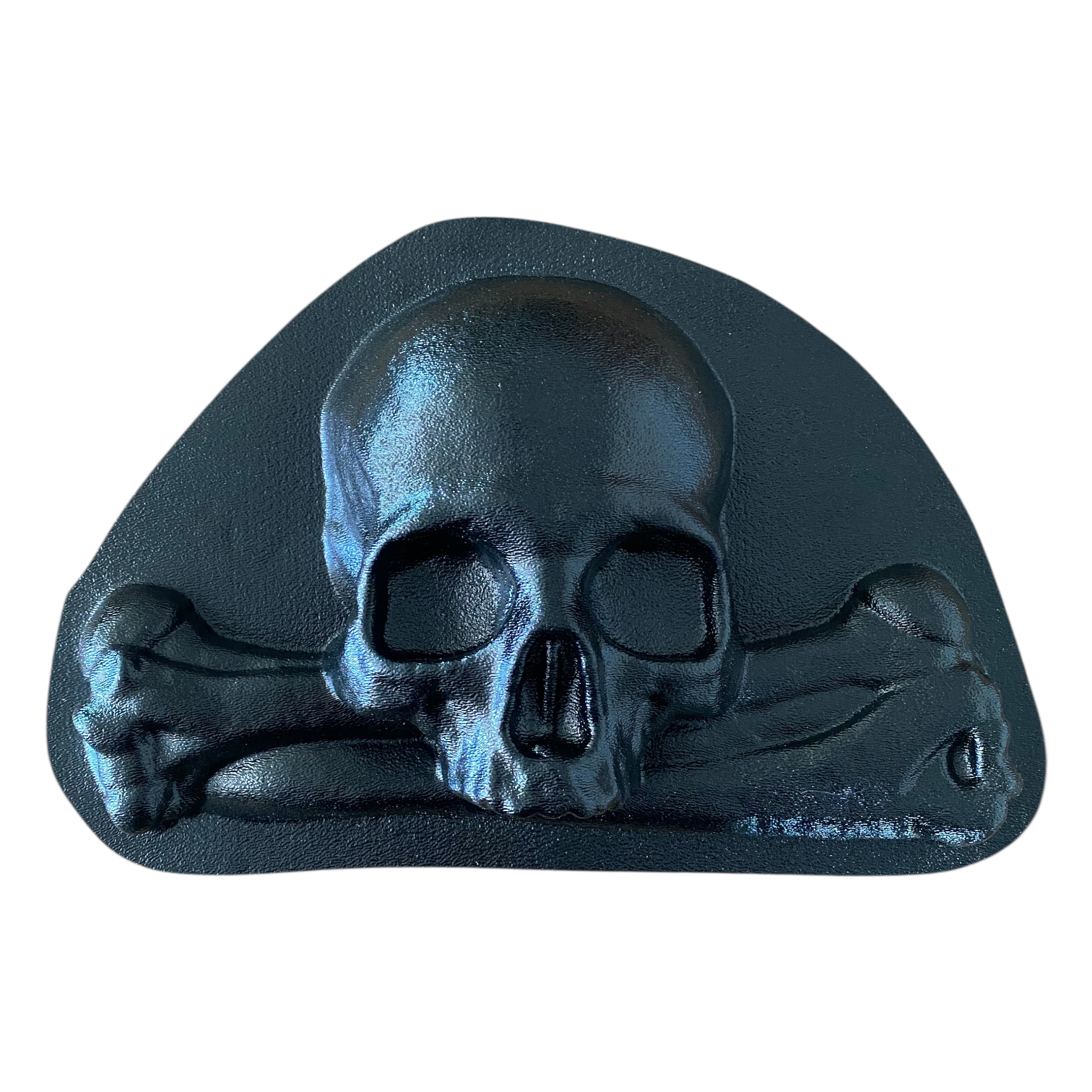 Ossuary ABS 4-piece mold set by Pacific Mold Design showing skull and crossbones panel designs and rack of bones panel designs for casting bone church style concrete wall installations