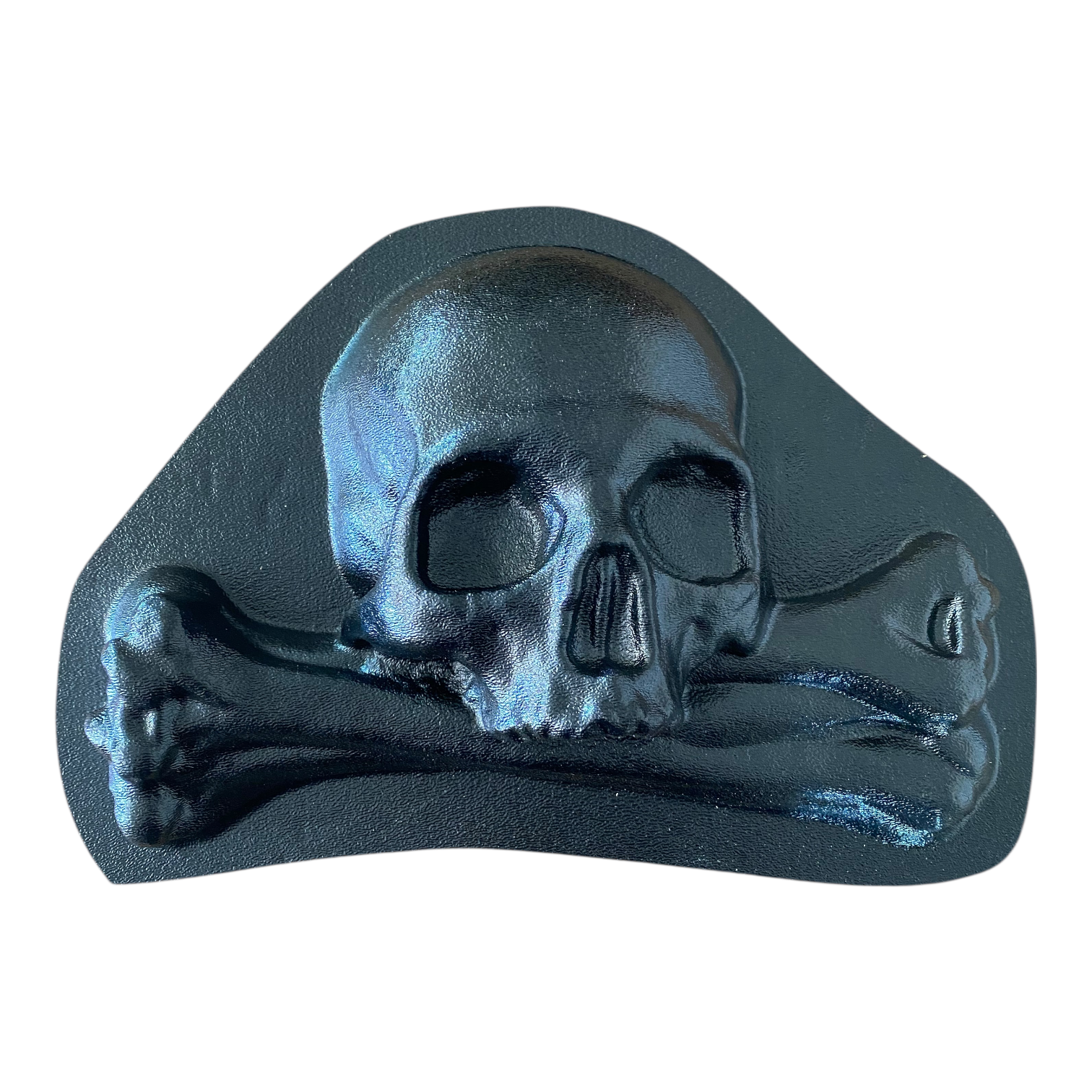 Ossuary ABS 4-piece mold set by Pacific Mold Design showing skull and crossbones panel designs and rack of bones panel designs for casting bone church style concrete wall installations