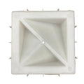Kite breeze block mold by Pacific Mold Design showing cast concrete block with angular kite-shaped geometric pattern creating dynamic directional visual movement for modern decorative walls