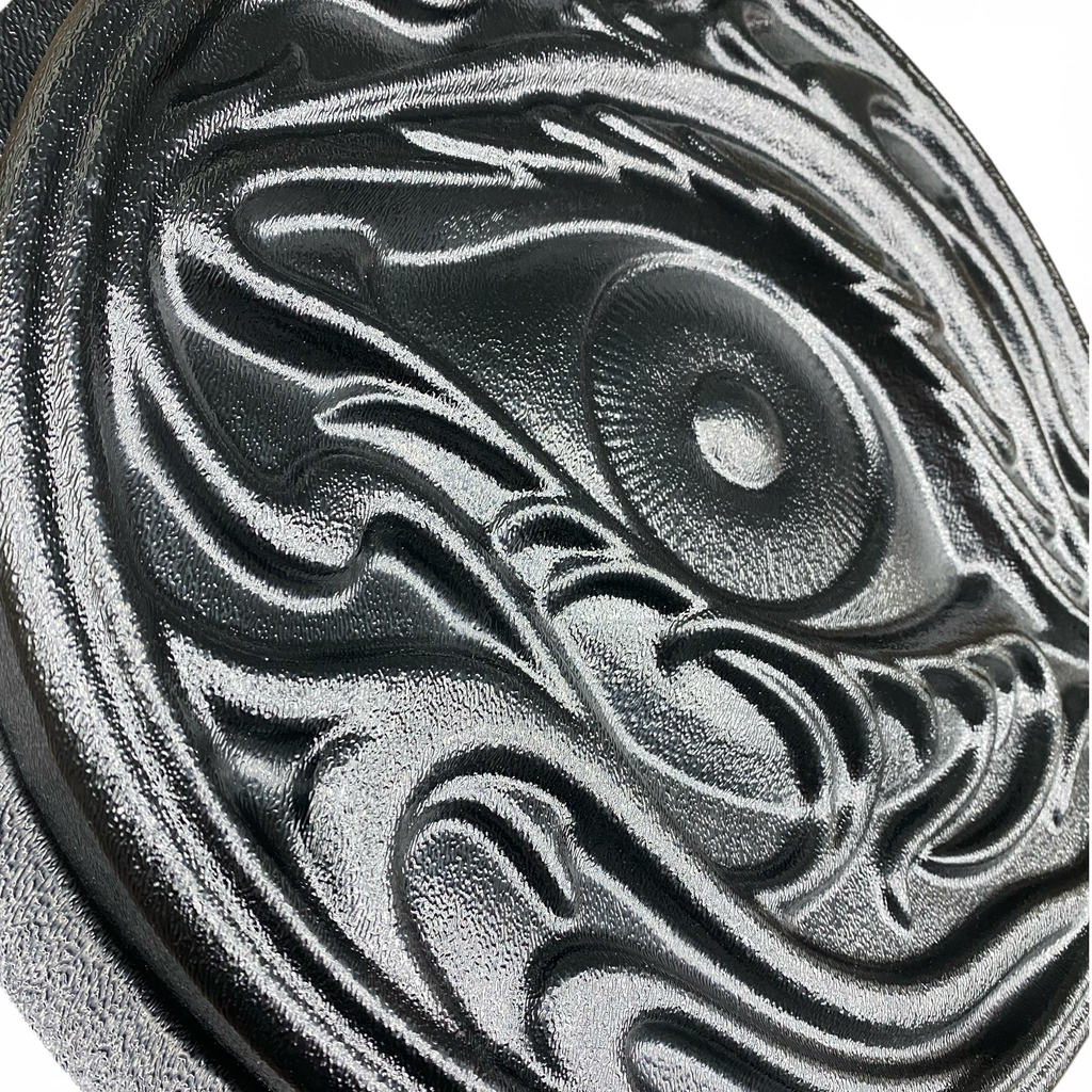 13-inch All Seeing Eye ABS stepping stone mold by Pacific Mold Design showing circular Eye of Providence design for casting concrete or plaster esoteric garden path stones