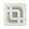 Retro breeze block mold by Pacific Mold Design showing cast concrete block with bold vintage mid-century modern geometric pattern from 1950s and 1960s for decorative garden walls