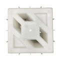 Native breeze block mold by Pacific Mold Design showing cast concrete block with bold heritage-inspired geometric tribal pattern used for decorative garden privacy walls