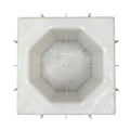 Octa breeze block mold by Pacific Mold Design showing cast concrete block with bold structured octagonal geometric pattern for modern decorative architectural privacy walls and patio screens