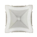 Spectra breeze block mold by Pacific Mold Design showing cast concrete block with multi-dimensional layered geometric pattern creating dynamic light refraction and shadow effects on modern walls