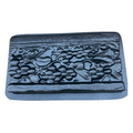 12-inch vineyard deco ABS mold by Pacific Mold Design showing grape vine and leaf pattern decorative strip mold for casting concrete backsplash accents and countertop border tiles