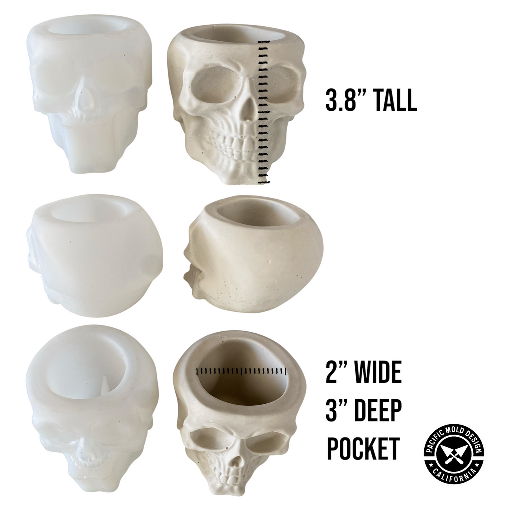 Skull mold dimensions