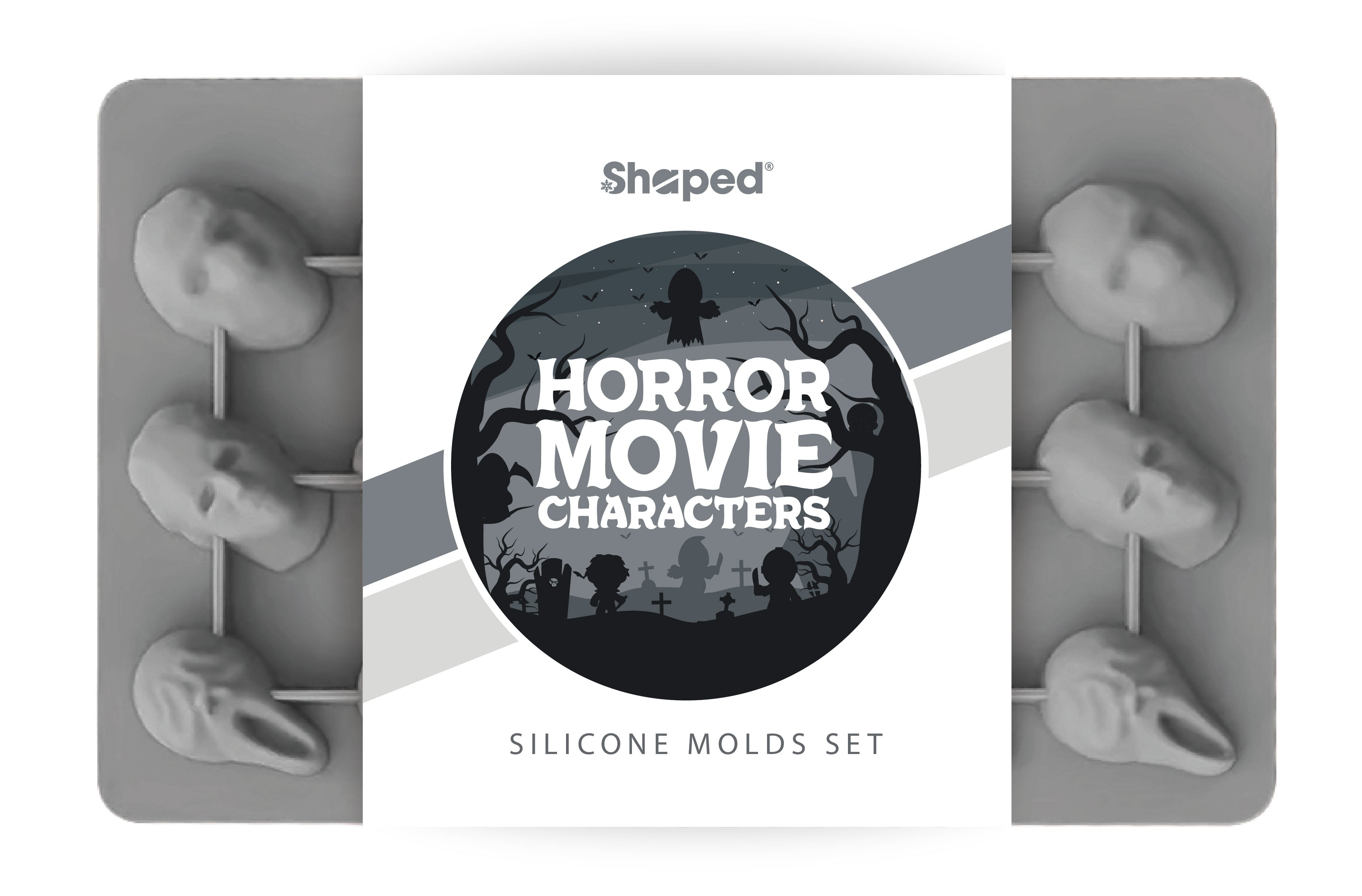 Horror Movie Character Silicone Baking Mold Set with 6 Characters