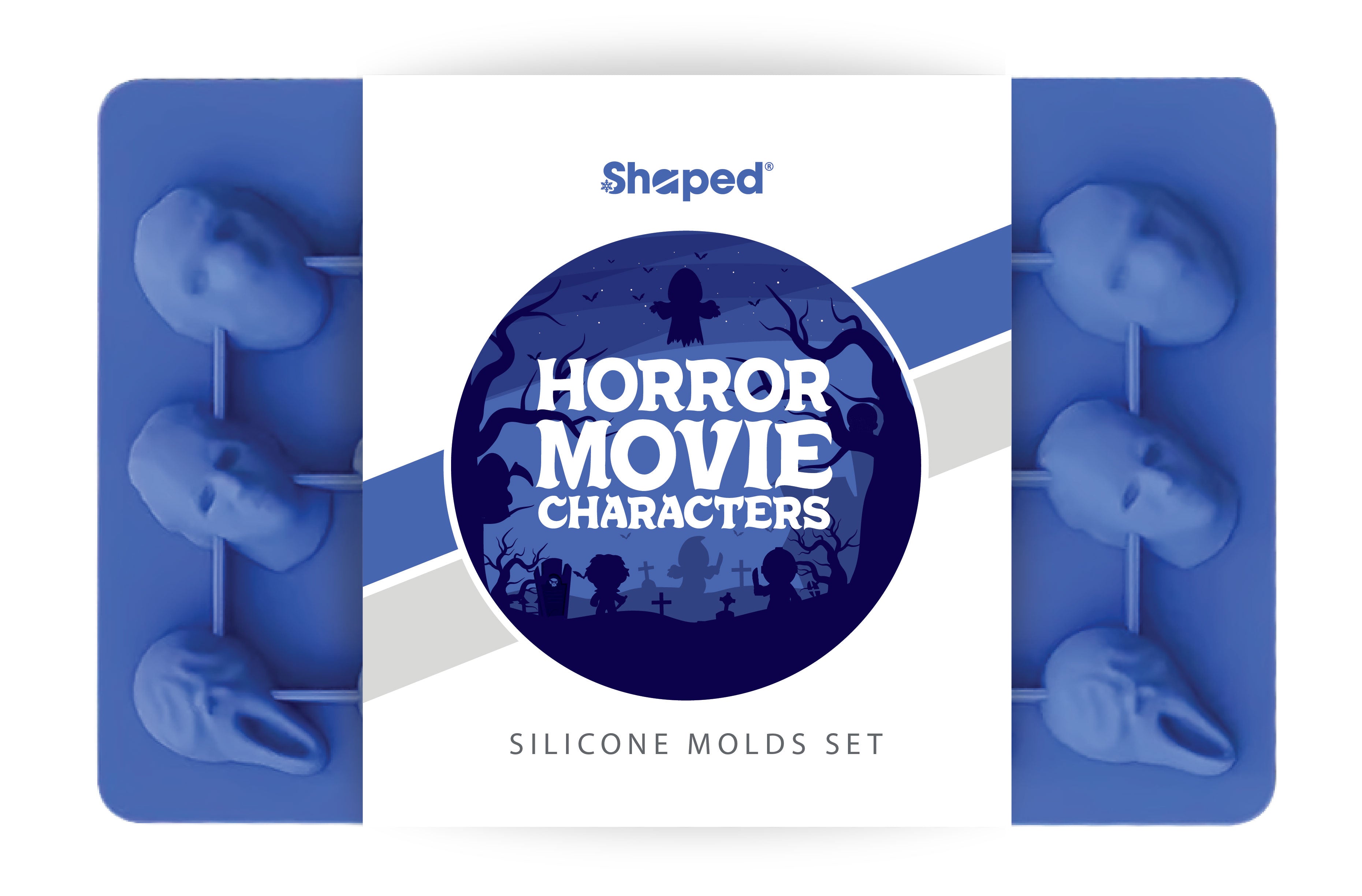 Horror Movie Character Silicone Baking Mold Set with 6 Characters