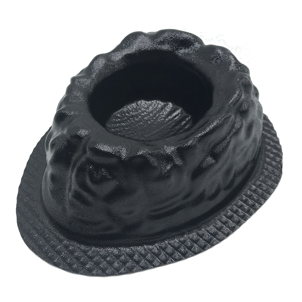 3-piece macabre planter mold set by Pacific Mold Design showing one 8-inch skull planter mold, one large skull planter mold, and one brain planter mold for concrete and plaster casting