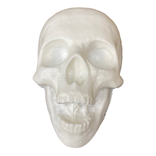ABS open mouth skull casting mold by Pacific Mold Design showing aggressive open jaw detail, 6 inches wide by 9 inches tall