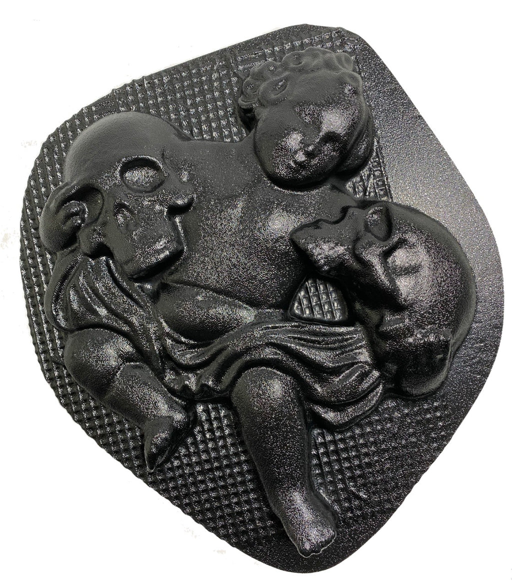 Cherub Holding Skulls Mold