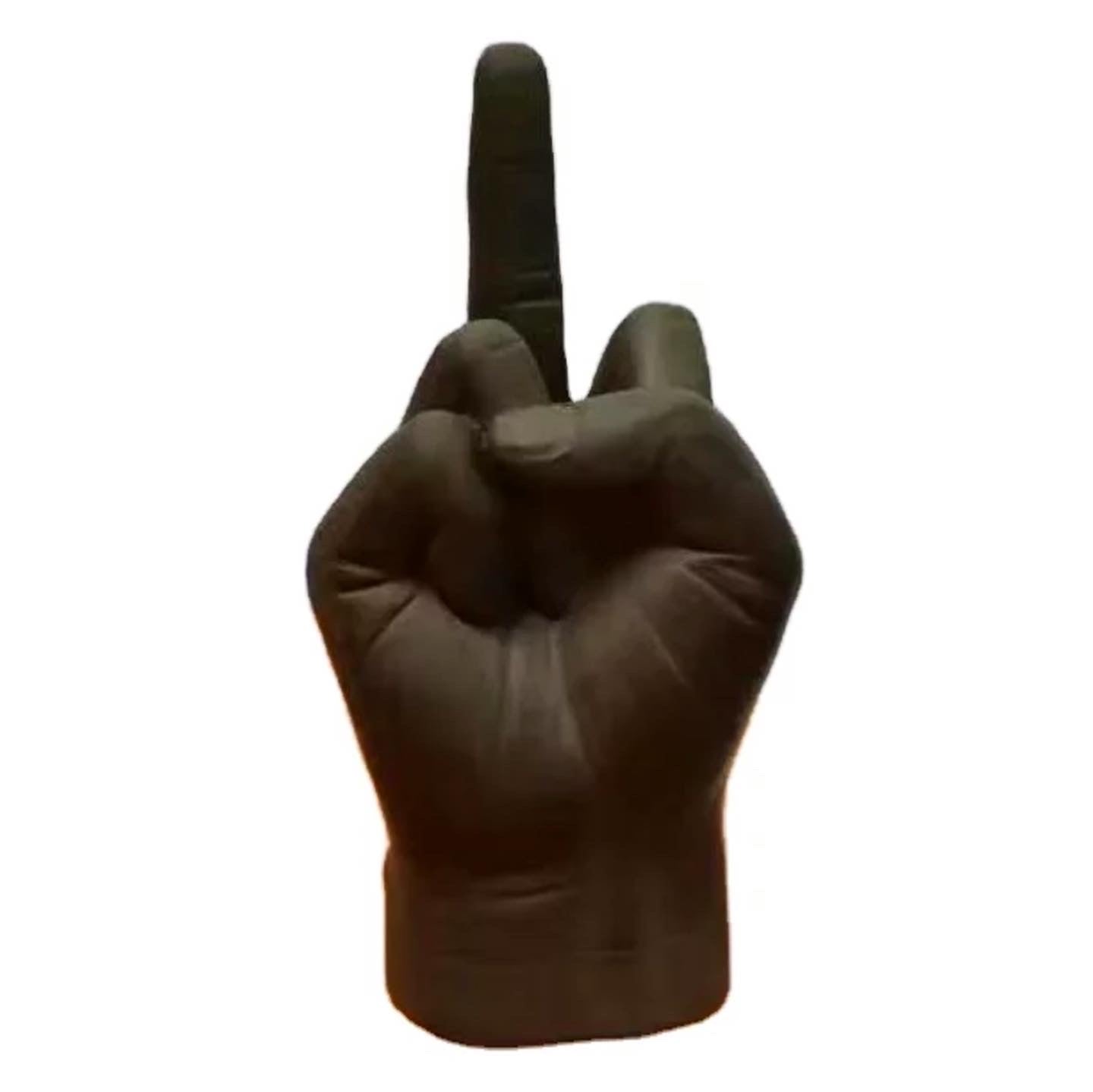 A silicone mold of a hand making a middle finger gesture.