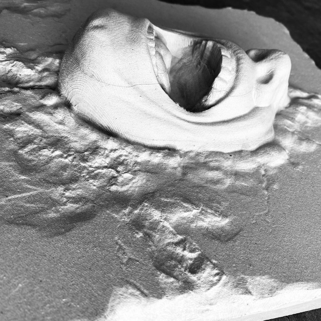 ABS Mold of Face Through Wall