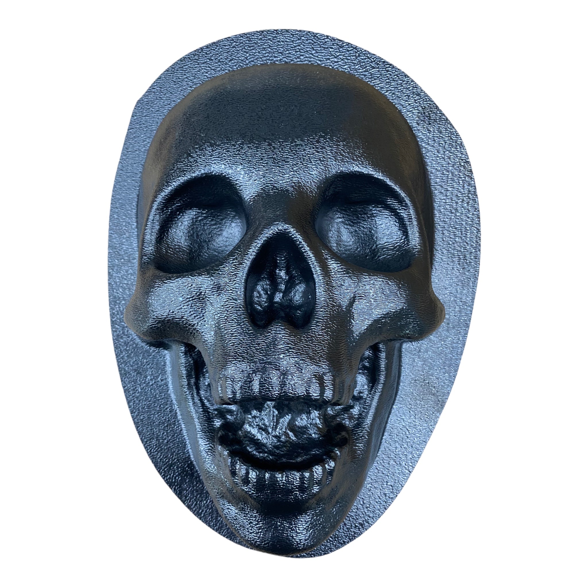 ABS open mouth skull casting mold by Pacific Mold Design showing aggressive open jaw detail, 6 inches wide by 9 inches tall